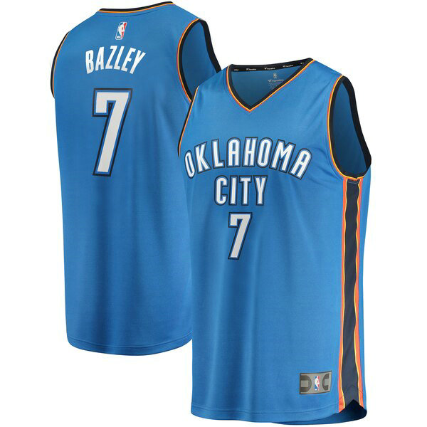 Maillot Oklahoma City Thunder Homme Darius Bazley 7 Icon Edition Bleu